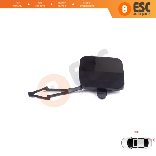 Rear Bumper Tow Eye Hook Cover Cap Primed for Renault Clio MK5 V B7 BJA 2019-2023 Pre-Facelift 511654352R