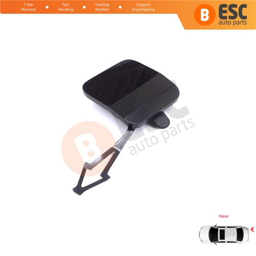 Rear Bumper Tow Eye Hook Cover Cap Primed for Renault Clio MK5 V B7 BJA 2019-2023 Pre-Facelift 511654352R