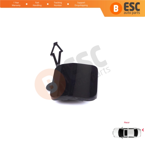 Rear Bumper Tow Eye Hook Cover Cap Primed for Renault Clio MK5 V B7 BJA 2019-2023 Pre-Facelift 511654352R