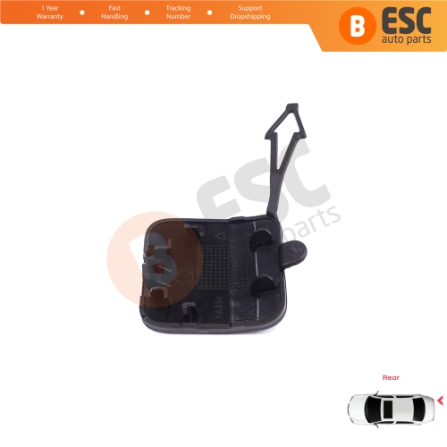 Rear Bumper Tow Eye Hook Cover Cap Primed for Renault Clio MK5 V B7 BJA 2019-2023 Pre-Facelift 511654352R