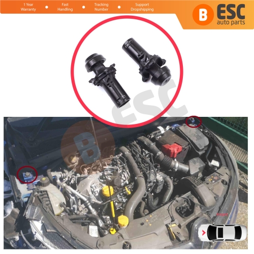 2 Pieces Adjustable Bonnet Hood Stop Buffer for Renault Clio MK5 Captur MK2 Taliant Dacia Sandero MK3 658291760R