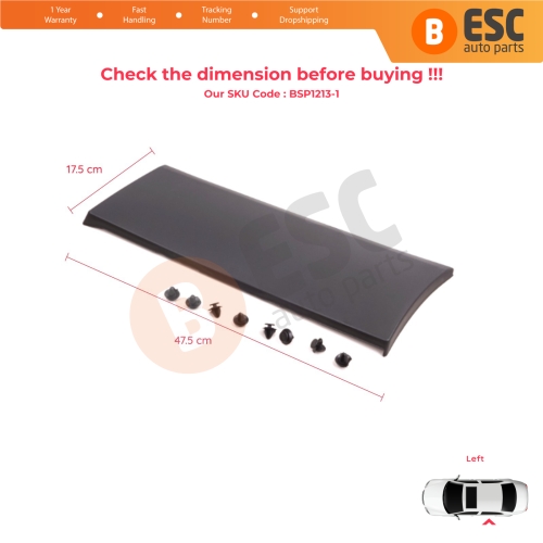 Rear Left Side Moulding Panel For Renault Trafic MK3 Fiat Talento Opel Vivaro B Nissan NV300 Primastar 788137407