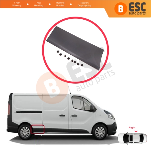 Rear Right Side Moulding Panel For Renault Trafic MK3 Fiat Talento Opel Vivaro B Nissan NV300 Primastar 788129036