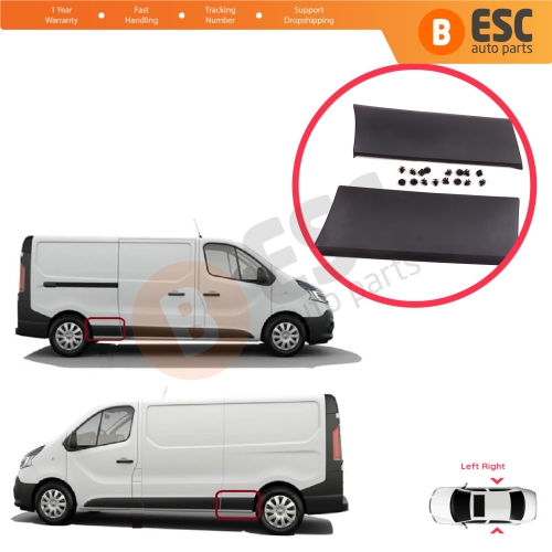 Rear Left Right Side Moulding Panel For Renault Trafic MK3 Fiat Talento Opel Vivaro B Nissan NV300 Primastar 788137407 788129036