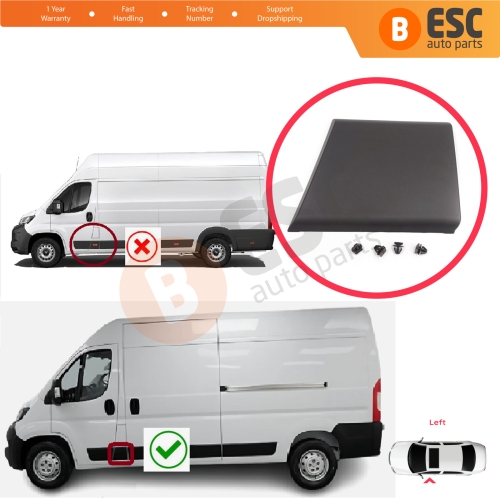 Left Side Moulding Panel Pillar Trim For Fiat Ducato MK3 Boxer 250 Jumper Relay MK2 Daily 2006-2024 8547W6