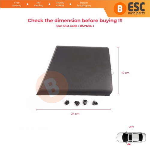 Left Side Moulding Panel Pillar Trim For Fiat Ducato MK3 Boxer 250 Jumper Relay MK2 Daily 2006-2024 8547W6