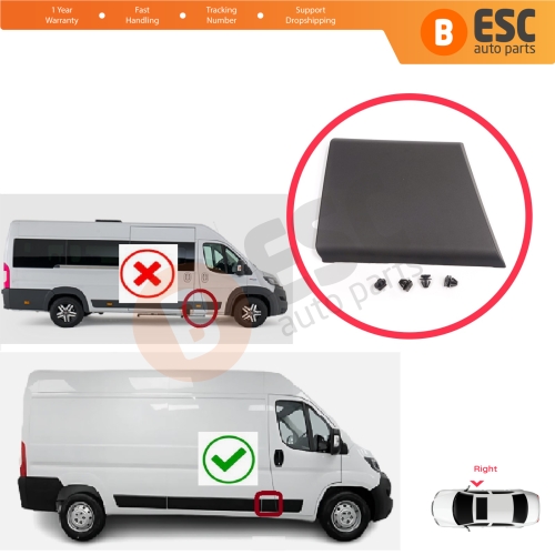 Right Side Moulding Panel Pillar Trim For Fiat Ducato MK3 Boxer 250 Jumper Relay MK2 Daily 2006-2024 8547W4