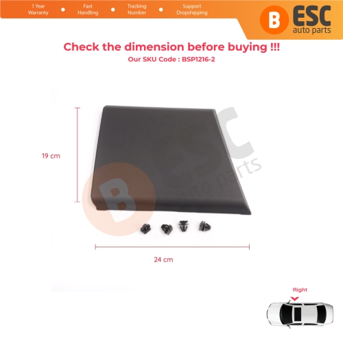 Right Side Moulding Panel Pillar Trim For Fiat Ducato MK3 Boxer 250 Jumper Relay MK2 Daily 2006-2024 8547W4