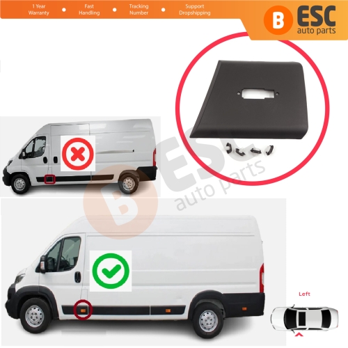 Left Side Moulding Panel Pillar Trim For Fiat Ducato MK3 Boxer 250 Jumper Relay MK2 Daily 2006-2024 8547W5