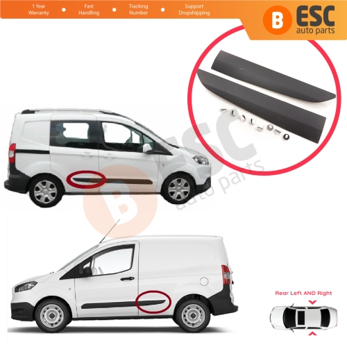 Rear Left Right Side Sliding Door Moulding Strip Panel For Ford Transit Tourneo Courier MK1 B460 2014-2023 1854160 1854158