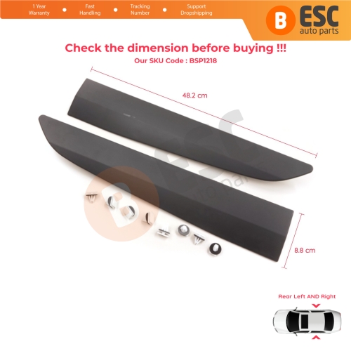 Rear Left Right Side Sliding Door Moulding Strip Panel For Ford Transit Tourneo Courier MK1 B460 2014-2023 1854160 1854158