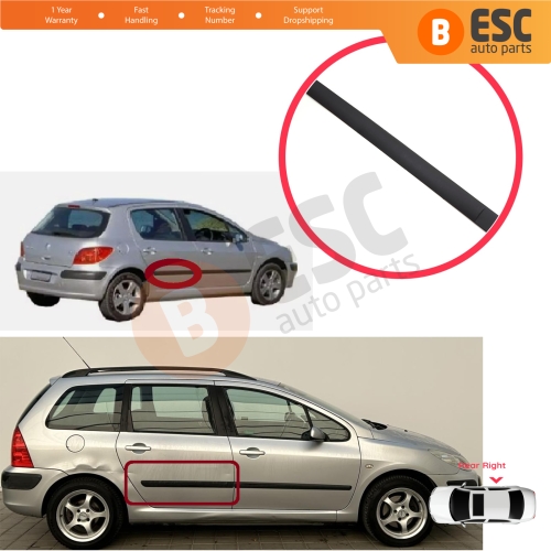 Rear Right Side Door Moulding Strip Panel For Peugeot 307 3A/C 3E 3H 2000-2012 4/5 Door 8546H6