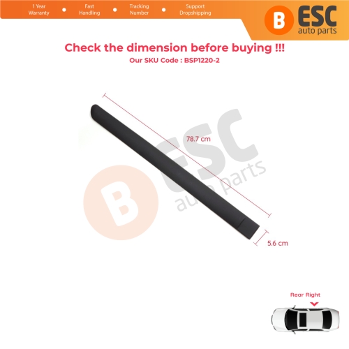 Rear Right Side Door Moulding Strip Panel For Peugeot 307 3A/C 3E 3H 2000-2012 4/5 Door 8546H6