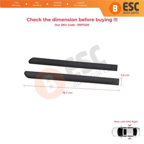 Rear Left Right Side Door Moulding Strip Panel For Peugeot 307 3A/C 3E 3H 2000-2012 4/5 Door 8546H5 8546H6
