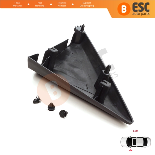 Left Side View Mirror Door Triangle Fender Trim Cover for Ford Transit MK8 T18 V363 2013-2024 2016819