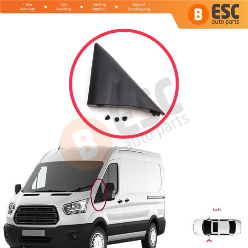Left Side View Mirror Door Triangle Fender Trim Cover for Ford Transit MK8 T18 V363 2013-2024 2016819