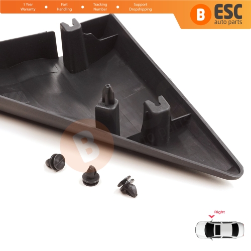 Right Side View Mirror Door Triangle Fender Trim Cover for Ford Transit MK8 T18 V363 2013-2024 2016818