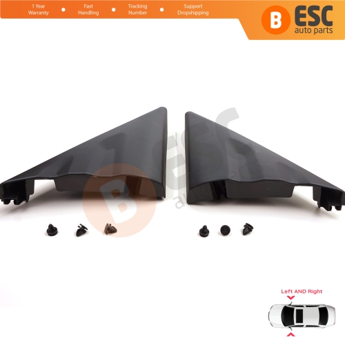 Side View Mirror Door Triangle Fender Trim Cover Set for Ford Transit MK8 T18 V363 2013-2024 2016818 2016819