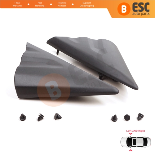 Side View Mirror Door Triangle Fender Trim Cover Set for Ford Transit MK8 T18 V363 2013-2024 2016818 2016819
