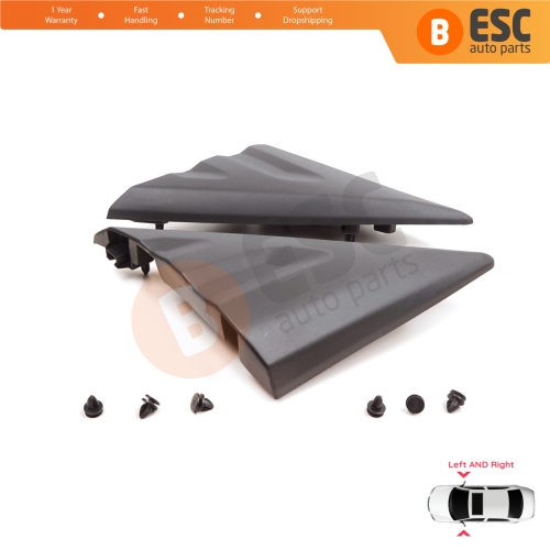 Side View Mirror Door Triangle Fender Trim Cover Set for Ford Transit MK8 T18 V363 2013-2024 2016818 2016819