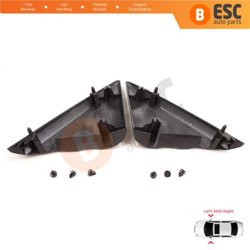 Side View Mirror Door Triangle Fender Trim Cover Set for Ford Transit MK8 T18 V363 2013-2024 2016818 2016819