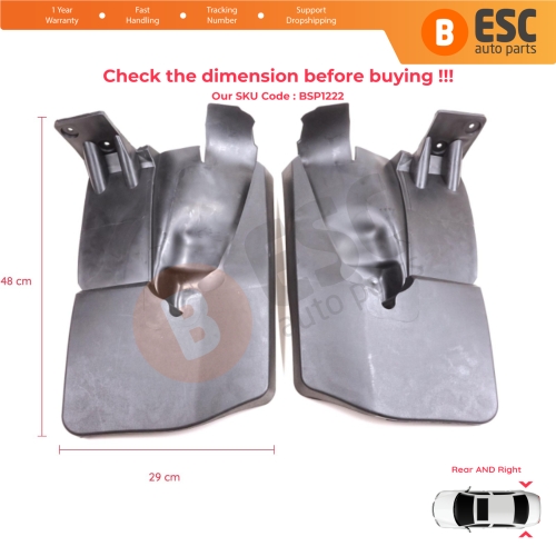 Rear Left Right Mud Flap Splash Guard for Mercedes Sprinter 906 NCV3 VW Crafter MK1 2006-2017 9068820204 9068820304