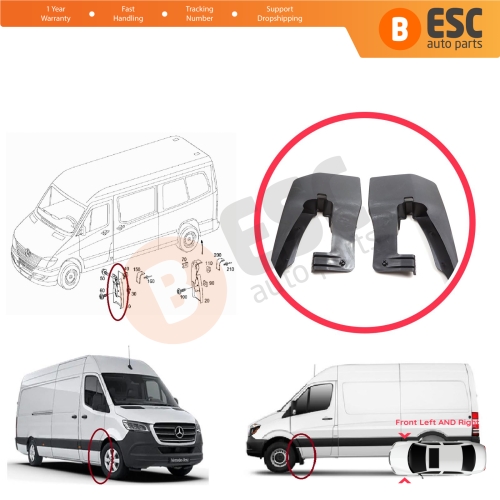 Front Right Left Mud Flap Splash Guard for Mercedes Sprinter 906 NCV3 VW Crafter MK1 2006-2017 9068820004 9068820104