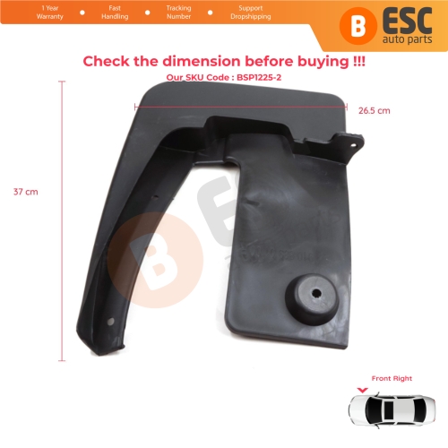 Front Right Mud Flap Splash Guard for Mercedes Sprinter 907 910 VW Crafter SY SZ 2017-On 9108890100