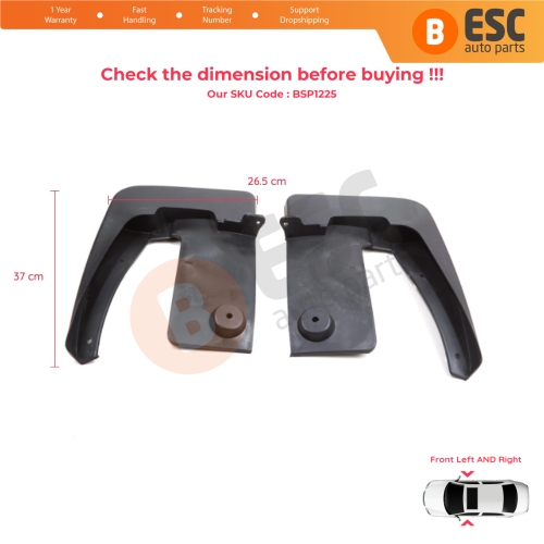 Front Right Left Mud Flap Splash Guard for Mercedes Sprinter 907 910 VW Crafter SY SZ 2017-On 9108890000 9108890100