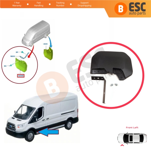 Front Left Mud Flap Splash Guard for Ford Transit MK8 T18 V363 FAD FBD FCD FDD FED 2013-On 1820757
