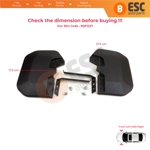 Front Left Right Mud Flap Splash Guard for Ford Transit MK8 T18 V363 FAD FBD FCD FDD FED 2013-On 1820756 1820757