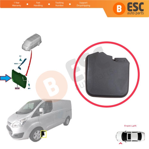 Front Left Mud Flap Splash Guard for Ford Transit Custom Tourneo V362 MK1 FY FZ F3 2012-2023 1915642