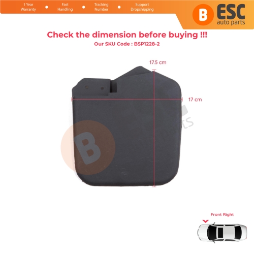 Front Right Mud Flap Splash Guard for Ford Transit Custom Tourneo V362 MK1 FY FZ F3 2012-2023 1915641