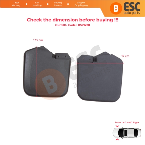 Front Left Right Mud Flap Splash Guard for Ford Transit Custom Tourneo V362 MK1 FY FZ F3 2012-2023 1915641 1915642