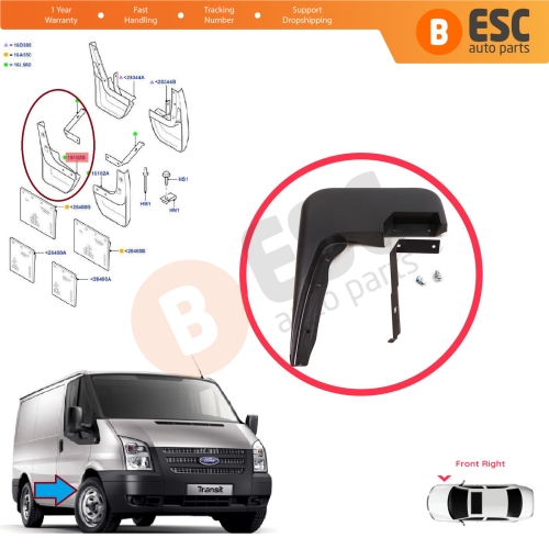 Front Right Mud Flap Splash Guard for Ford Transit MK6 MK7 Tourneo 2000-2014 1549539