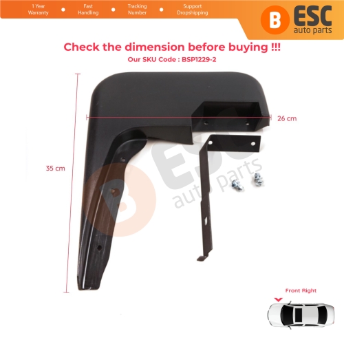 Front Right Mud Flap Splash Guard for Ford Transit MK6 MK7 Tourneo 2000-2014 1549539