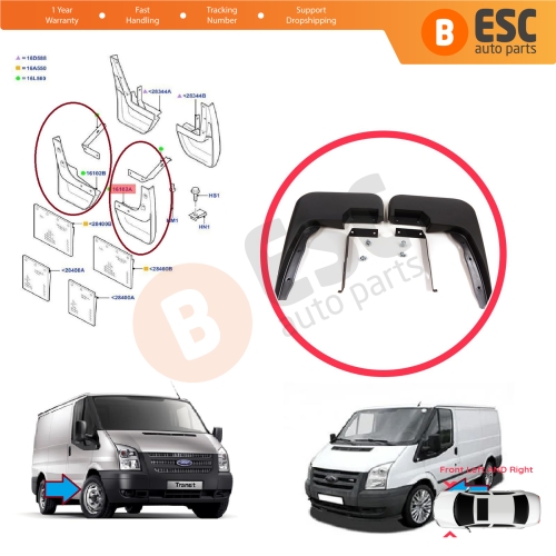 Front Left Right Mud Flap Splash Guard for Ford Transit MK6 MK7 Tourneo 2000-2014 1549539 1549540