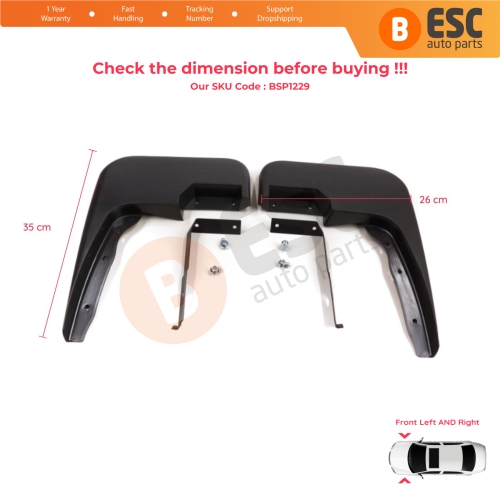Front Left Right Mud Flap Splash Guard for Ford Transit MK6 MK7 Tourneo 2000-2014 1549539 1549540