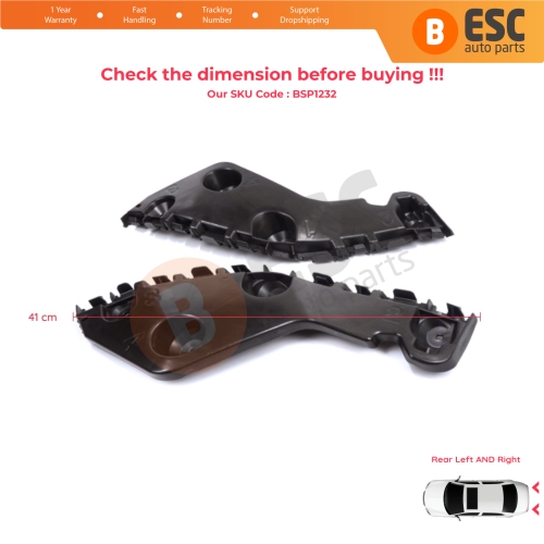 Rear Bumper Mount Holder Support Bracket Left Right for Renault Dacia Duster MK1 HS 2010-2017 622200010R 622210009R