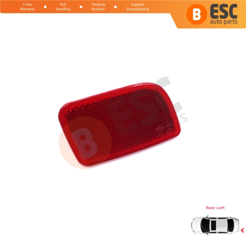 Rear Left Side Bumper Reflex Reflector for Renault Master 3 Scenic 2 Nissan NV400 Interstar Vauxhall Opel Movano B X62 8200152642