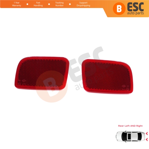 Rear Right Left Side Bumper Reflex Reflector for Renault Master 3 Scenic 2 Nissan NV400 Interstar Vauxhall Opel Movano B X62 8200152642 8200152643