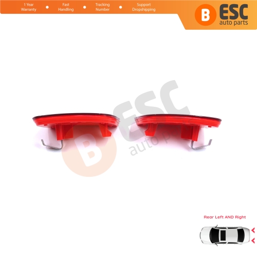 Rear Right Left Side Bumper Reflex Reflector for Renault Master 3 Scenic 2 Nissan NV400 Interstar Vauxhall Opel Movano B X62 8200152642 8200152643