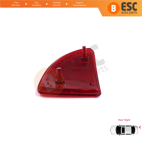 Rear Right Side Bumper Reflex Reflector for Renault Kangoo MK1 Express Nissan Kubistar X76 Dacia Logan MK1 KS MCV Van 2004-2008 7700308719