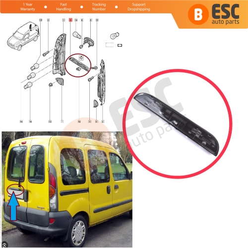 Rear Tailgate Number Licence Plate Light Lighting for Renault Kangoo MK1 KC Express FC 1997-2009 MPV Van 8200103260
