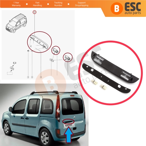 Rear Tailgate Number Licence Plate Light Lighting for Renault Kangoo MK2 Grand Be Bop KW Express FW MPV Van 8200419876