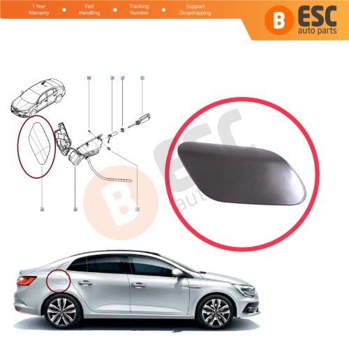 Fuel Tank Cap Cover Filler Flap for Renault Megane MK4 LFB 2016-On Sedan 788304101R