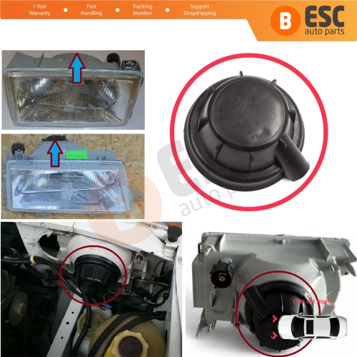 Front Headlight Lamp Bulb Dust Cap Cover for Renault 9 R9 L42 1981-1993 7701029560