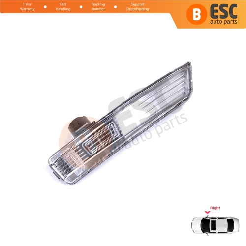 Right Side Door Wing Mirror White Clear Indicator Lamp Lens for Ford Focus 2007-2020 Mondeo MK4 2007-2015 8M5113B384AA