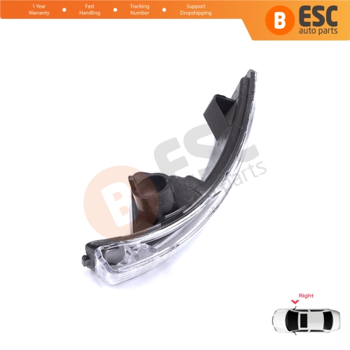 Right Side Door Wing Mirror White Clear Indicator Lamp Lens for Ford Focus 2007-2020 Mondeo MK4 2007-2015 8M5113B384AA