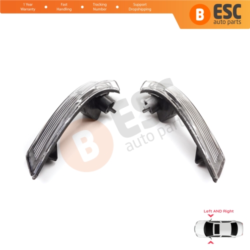 Side Door Wing Mirror White Clear Indicator Lamp Lens Left Right for Ford Focus 2007-2020 Mondeo MK4 2007-2015 1872845 1872847 